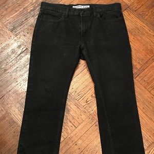 Express Rocco Slim Fit Skinny Leg Black Denim Jean